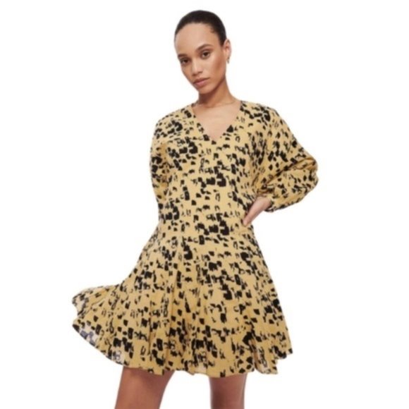 EUC Anine Bing Peyton Dress Painterly Leo Medium - Picture 3 of 10